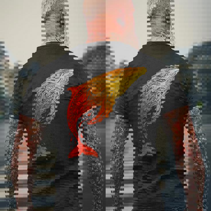 ザトウクジラ ネイティブ ハワイアン ハワイアン トライバル メンズTシャツ バックプリント 高齢者への贈り物