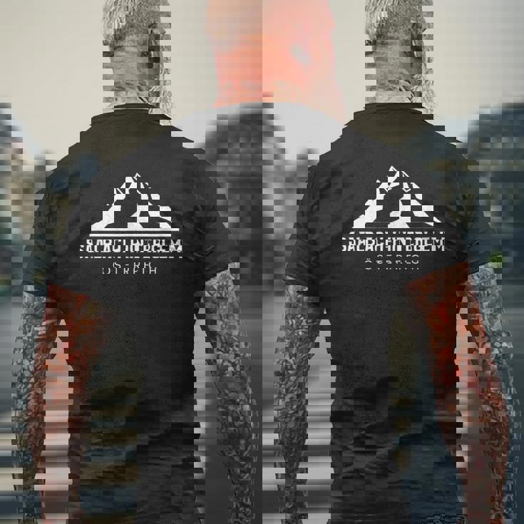 ザールバッハ・ヒンターグレム・エースターライヒ オーストリア メンズTシャツ バックプリント 高齢者への贈り物