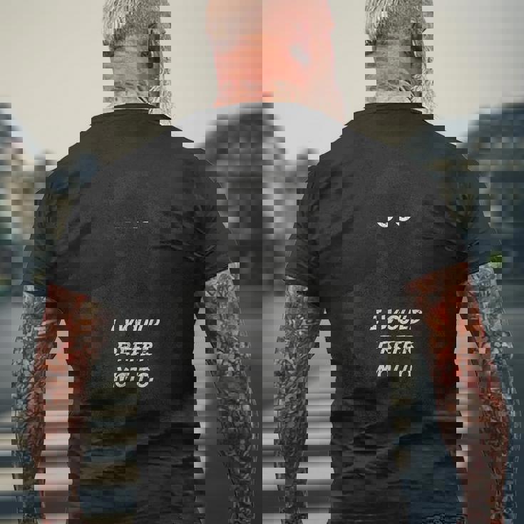 シャツは着たくない-ヴィンテージ・フィロソフィー・バートルビー メンズTシャツ バックプリント 高齢者への贈り物