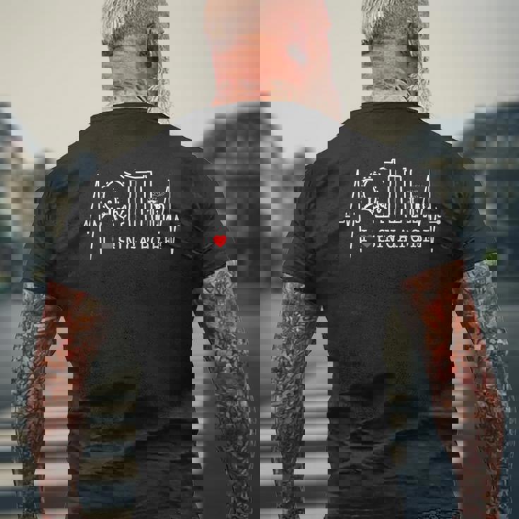 シンガポールのスカイラインハートビートアジアシンガプーラ I Loveingapore メンズTシャツ バックプリント 高齢者への贈り物