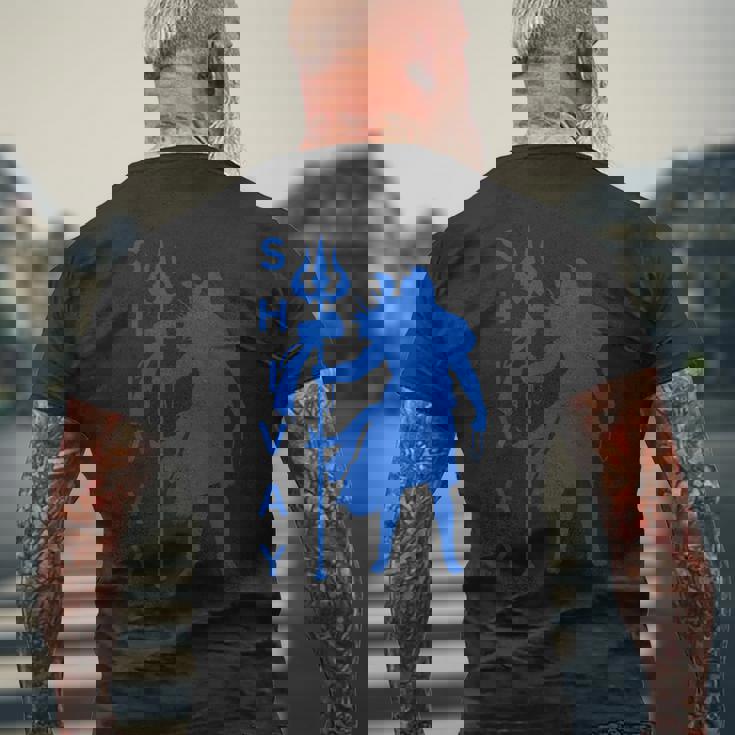 シヴァ神の美的デザイン、Om Namahhivayアート。 メンズTシャツ バックプリント 高齢者への贈り物