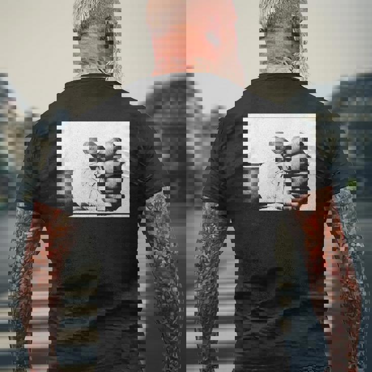 ジョージ・フォアマン ボクシング 拳 ランブル・イン・ザ・ジャングル ヘビーウェイト メンズTシャツ バックプリント 高齢者への贈り物