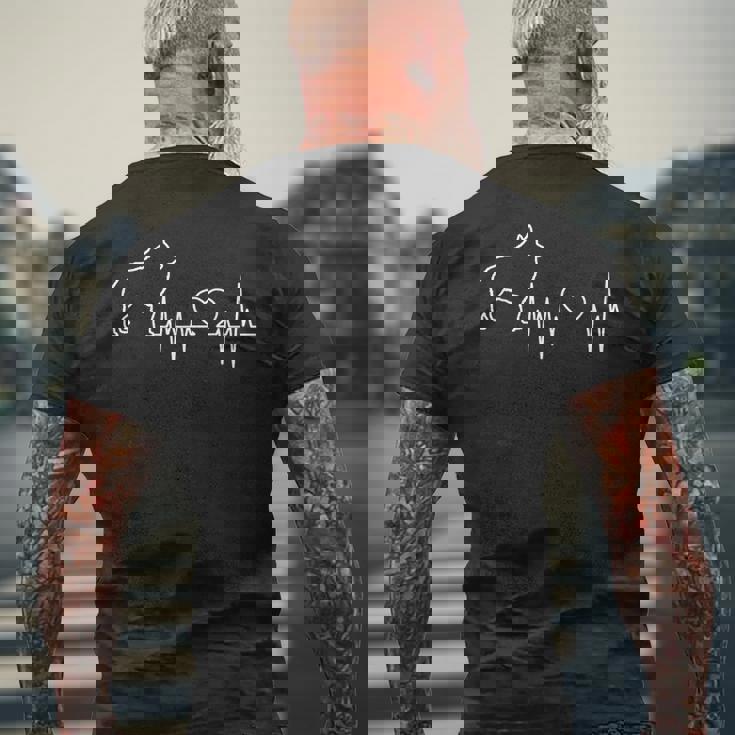 スキッパーキ 犬種 メンズTシャツ バックプリント 高齢者への贈り物