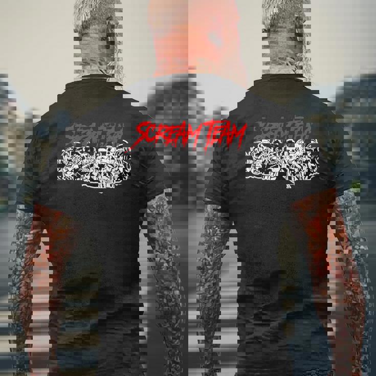 スクリームチーム ホラー映画 メンズTシャツ バックプリント 高齢者への贈り物