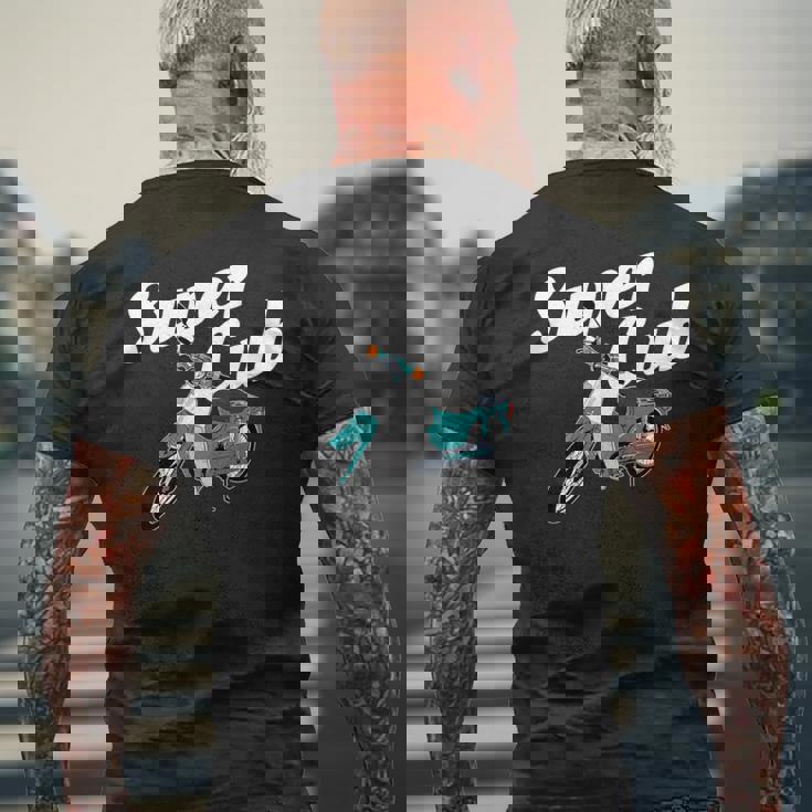 スーパーカブ 50 110 125 バイク ミニ モト スクーター カスタム 原付 二種 長袖tシャツ メンズTシャツ バックプリント 高齢者への贈り物