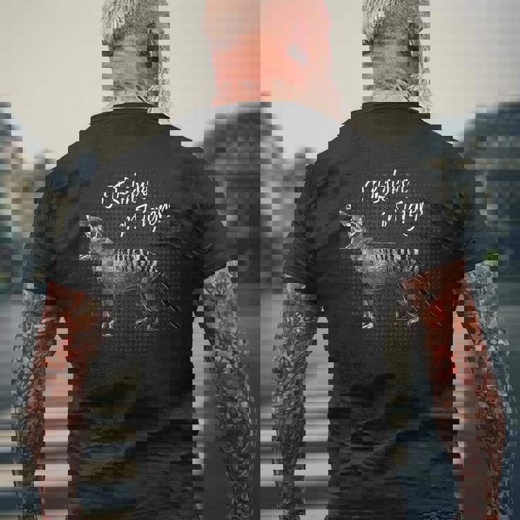 タスマニアタイガー メンズTシャツ バックプリント 高齢者への贈り物