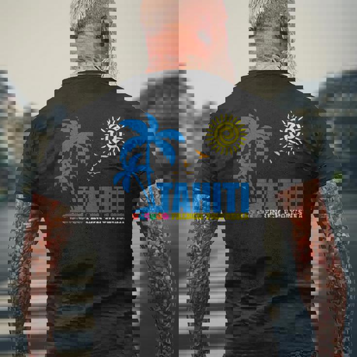 タヒチ フランス領ポリネシア お土産 タヒチ メンズTシャツ バックプリント 高齢者への贈り物