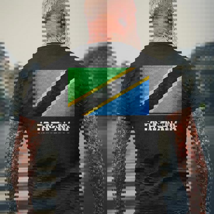 タンザニア国旗tシャツ メンズTシャツ バックプリント 高齢者への贈り物