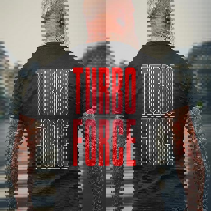 ターボフォース 01 メンズTシャツ バックプリント 高齢者への贈り物