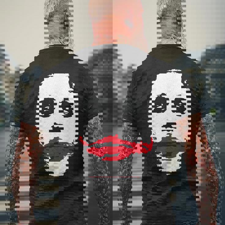 ダークナイトジョーカーの顔 ミニマリスト 象徴的なイメージ メンズTシャツ バックプリント 高齢者への贈り物