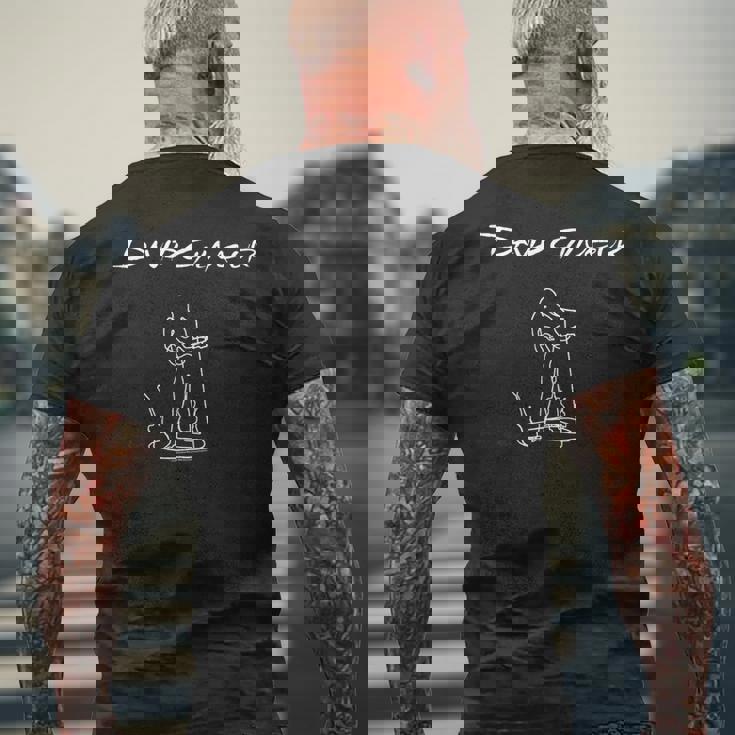 デヴィッド・ギルモアオン・ア・アイランド・ワンカラースケッチ メンズTシャツ バックプリント 高齢者への贈り物