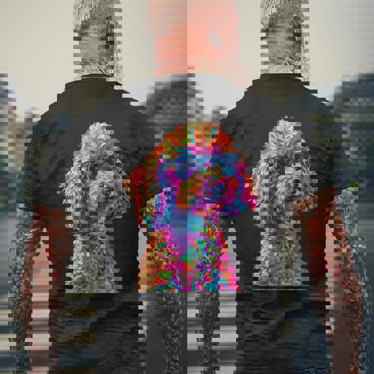 トイプードル愛好家デザイン ポップアート 面白いトイプードル 犬 長袖tシャツ メンズTシャツ バックプリント 高齢者への贈り物