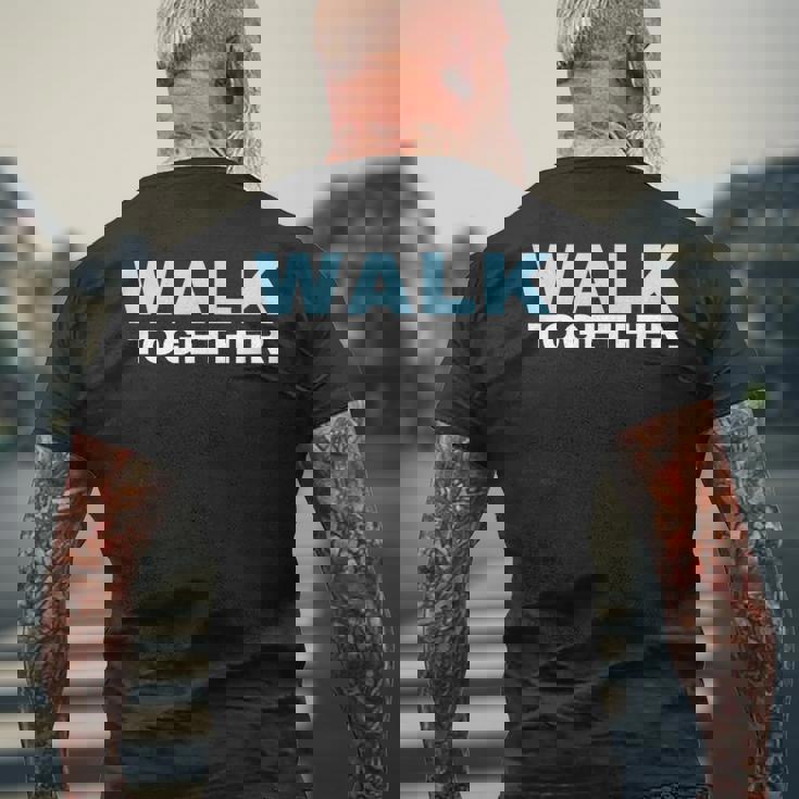 トゥギャザー ウォーク インドア ウォーキング アウトドア おうちで歩く ポンドオフ メンズTシャツ バックプリント 高齢者への贈り物