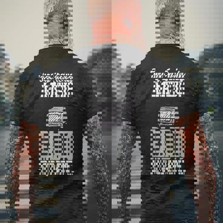 トンガ アマチュア無線機 ハムラジオ メンズTシャツ バックプリント 高齢者への贈り物