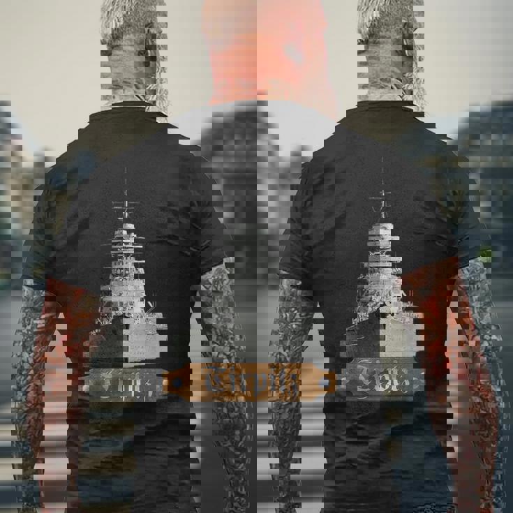 ドイツ戦艦ティルピッツ 第二次世界大戦海軍 メンズTシャツ バックプリント 高齢者への贈り物