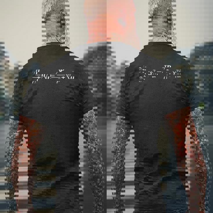 ナビエ・ストークス方程式 長袖tシャツ メンズTシャツ バックプリント 高齢者への贈り物