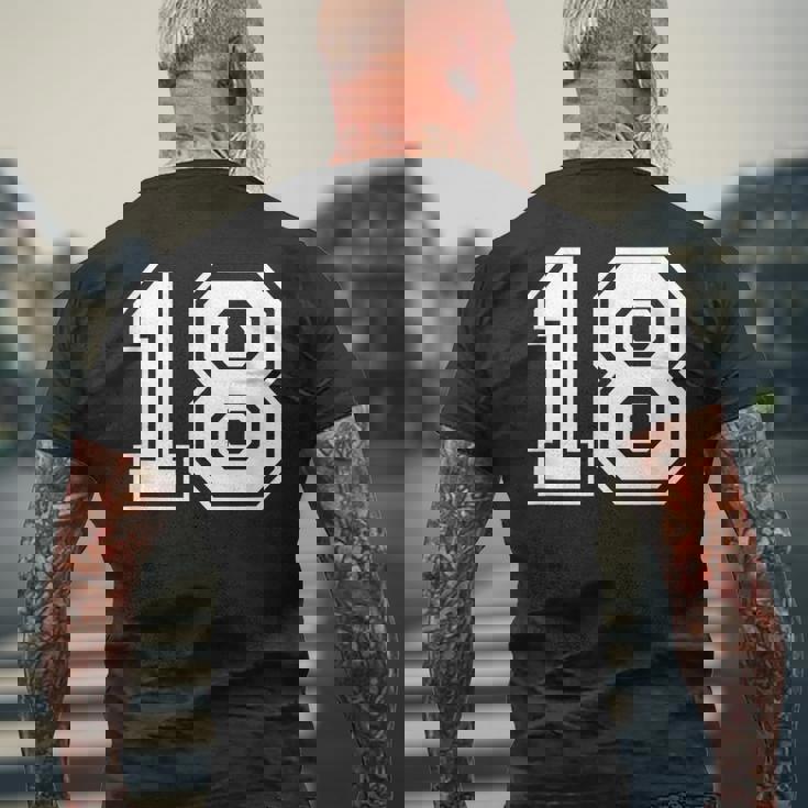 ナンバー18 シャツ メンズTシャツ バックプリント 高齢者への贈り物