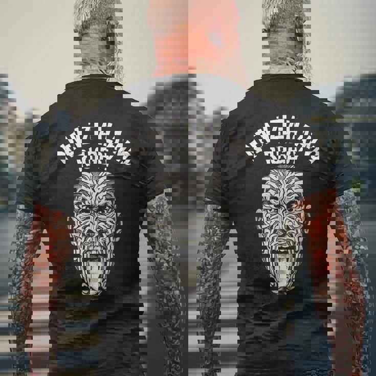 ニュージーランドラグビー マオリハカ メンズTシャツ バックプリント 高齢者への贈り物