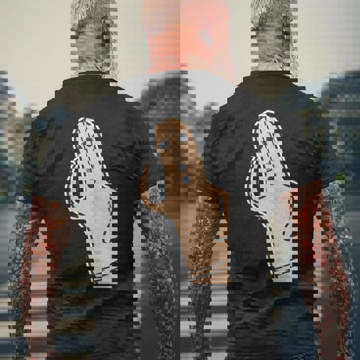 ハニワ《はろー》埴輪【踊る埴輪 男】歴史土器 かわいい 面白い メンズTシャツ バックプリント 高齢者への贈り物