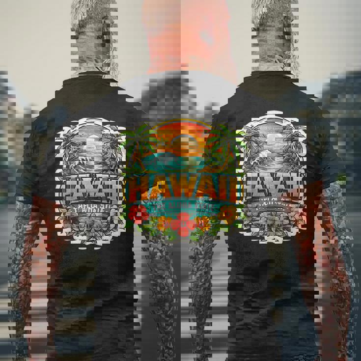 ハワイ アロハ州立大学 お土産 訪問者 記念品 ハワイアン メンズTシャツ バックプリント 高齢者への贈り物