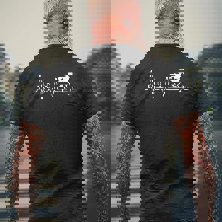 ハートビート、馬、馬好き、ライダー、贈り物、馬が大好き 長袖tシャツ メンズTシャツ バックプリント 高齢者への贈り物