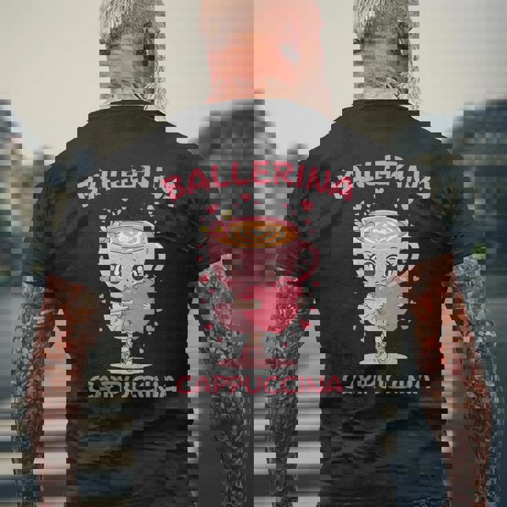 バレリーナ カプチーノ かわいい イタリアン ブレイン ミーム キッズ ガールズ メンズTシャツ バックプリント 高齢者への贈り物