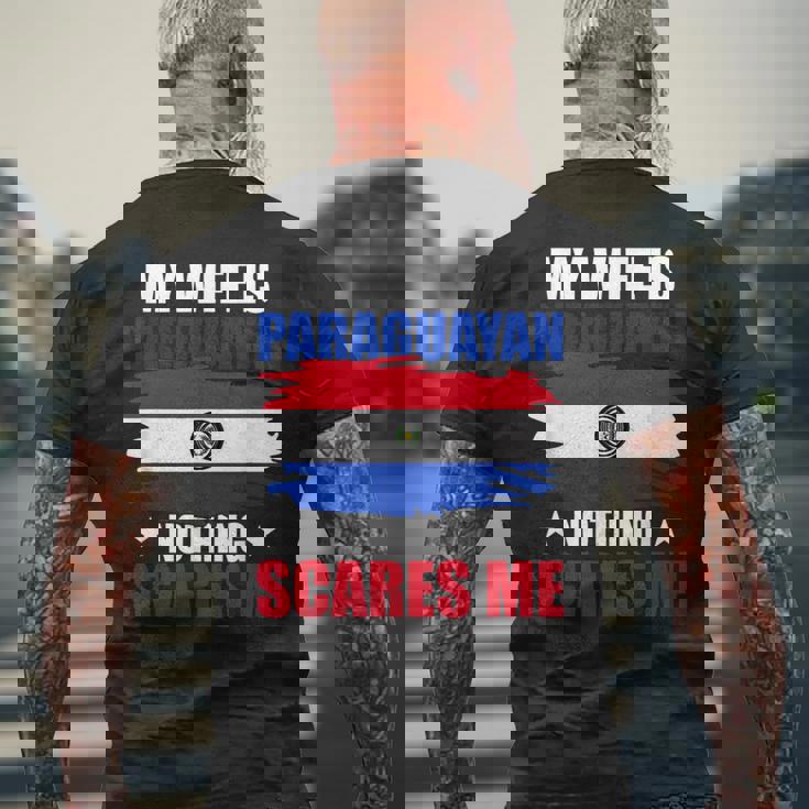 パラグアイ国旗 パラグアイ遺産 メンズTシャツ バックプリント 高齢者への贈り物