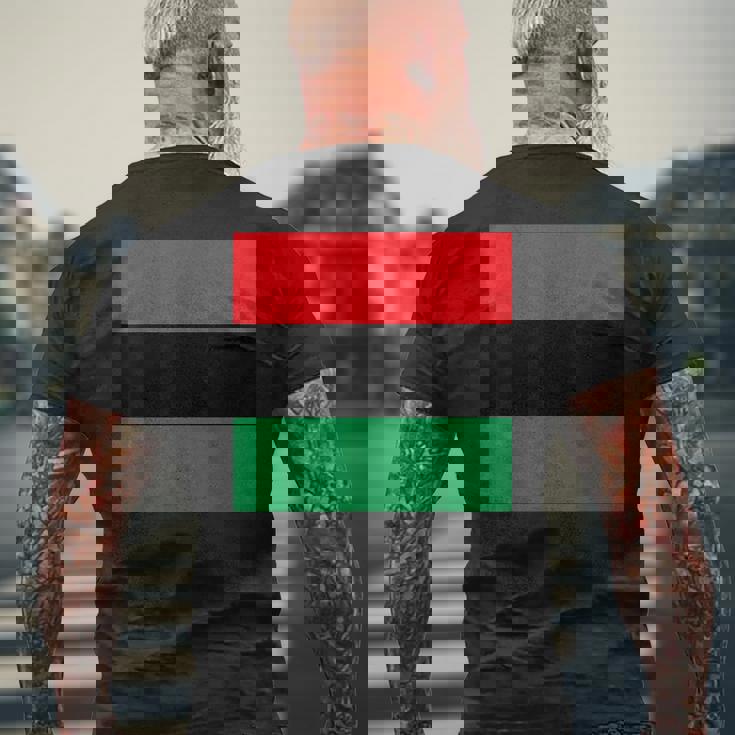 パンアフリカ国旗tシャツ メンズTシャツ バックプリント 高齢者への贈り物