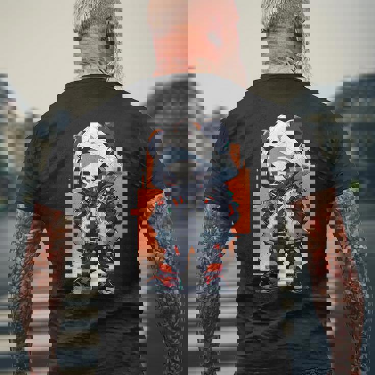 パンダ ストリート 都会 ヒーロー メンズTシャツ バックプリント 高齢者への贈り物