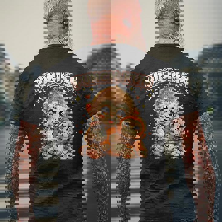 パンチくん ベビースノーモンキー 日本おもちゃ オランウータン メンズTシャツ バックプリント 高齢者への贈り物