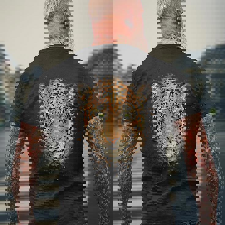 ヒョウ柄シャツ メンズ グラフィック レディース 動物愛好家 美的 メンズTシャツ バックプリント 高齢者への贈り物