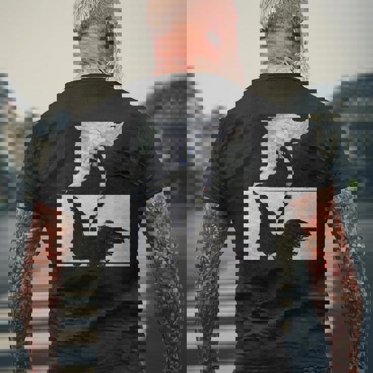 ヒルマ・アフ・クリント作「白鳥」1915年 長袖tシャツ メンズTシャツ バックプリント 高齢者への贈り物