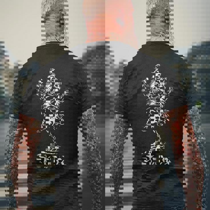 ヒンズー教製品 ヒンズー教のギア ディワーリ祭 神 シヴァ神 メンズTシャツ バックプリント 高齢者への贈り物