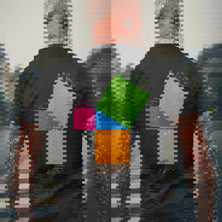 ピタゴラスの定理 教師と生徒のための数学の数式 メンズTシャツ バックプリント 高齢者への贈り物