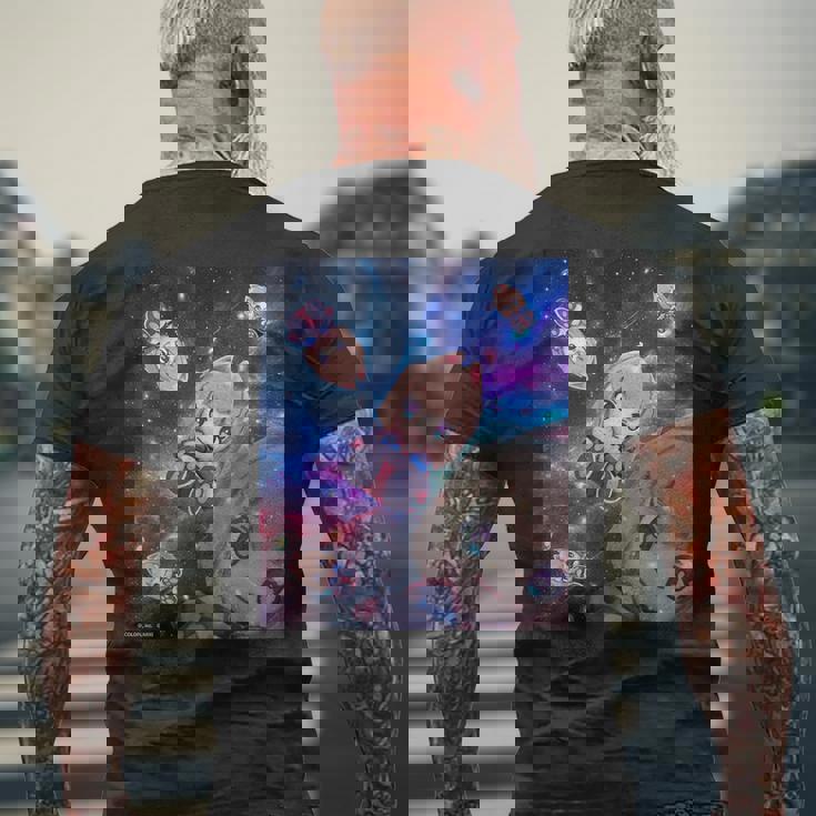 フェスバ 宇宙まりぬい メンズTシャツ バックプリント 高齢者への贈り物