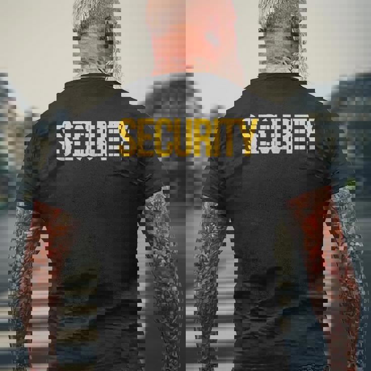 フロントセキュリティバックにセキュリティガード。 メンズTシャツ バックプリント 高齢者への贈り物