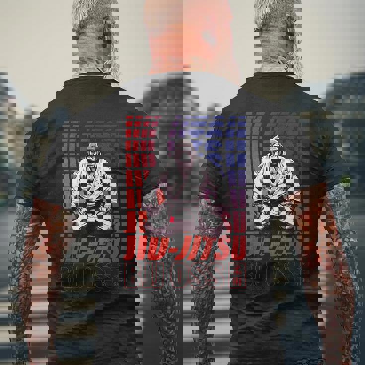 ブラジリアン柔術ゴリラ Bjj ブラジリアン柔術グラップリング メンズTシャツ バックプリント 高齢者への贈り物