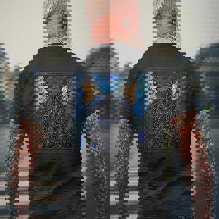 ブラック・シェパード・ドッグ メンズTシャツ バックプリント 高齢者への贈り物