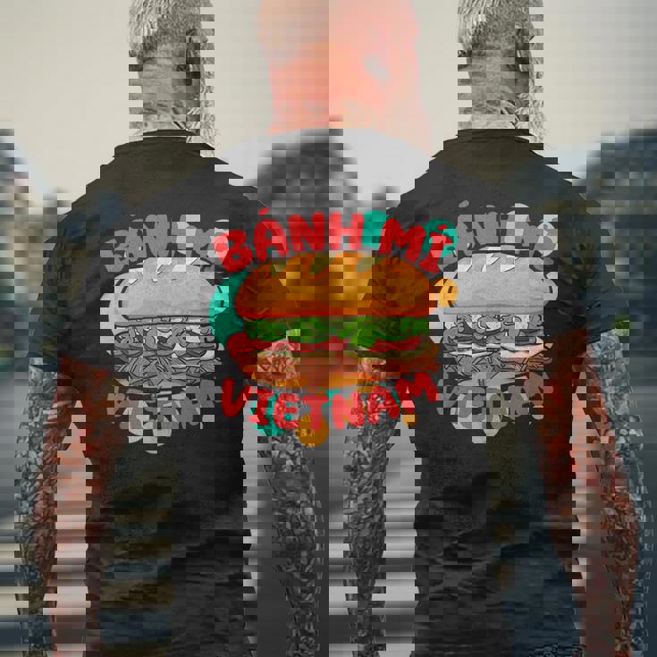 ベトナム自慢のベトナム料理 ベトナム料理 バインミー メンズTシャツ バックプリント 高齢者への贈り物