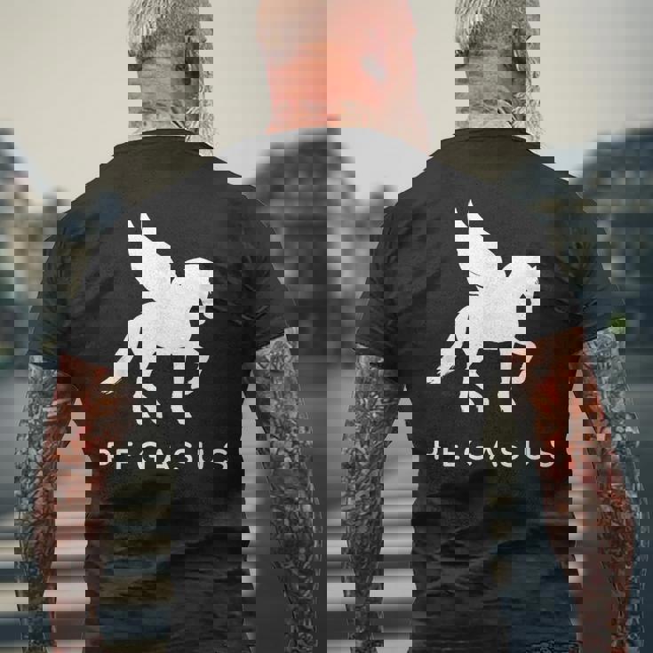 ペガサス コスチューム クラシック ギリシャ伝説 馬 ペガサス コスチューム メンズTシャツ バックプリント 高齢者への贈り物