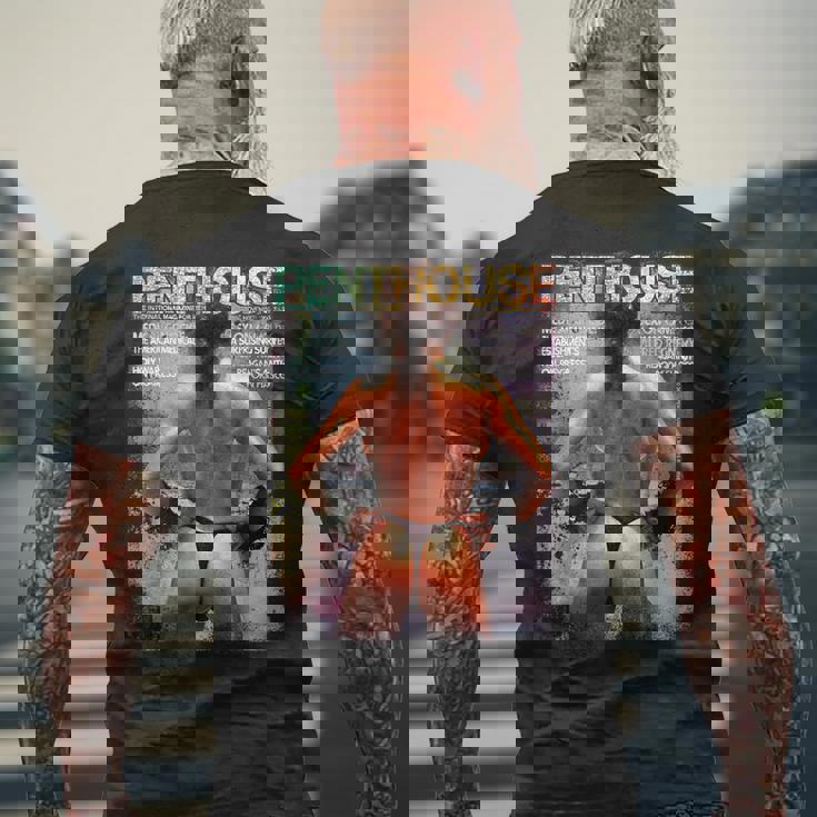 ペントハウスマガジン 1985年11月 Xxx ビキニモデル ビンテージビーチ メンズTシャツ バックプリント 高齢者への贈り物