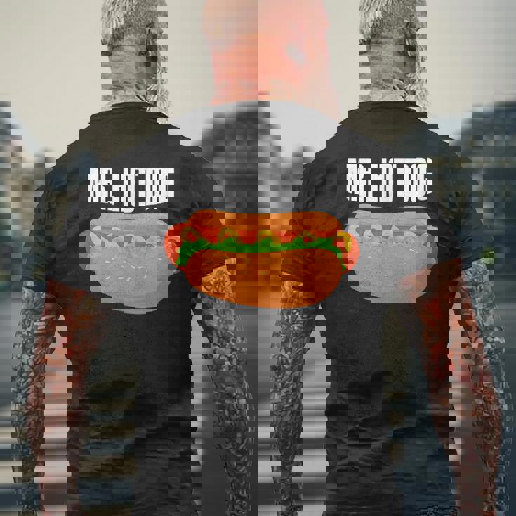 ホットドッグ ソーセージバン ミスターホットドッグ メンズTシャツ バックプリント 高齢者への贈り物