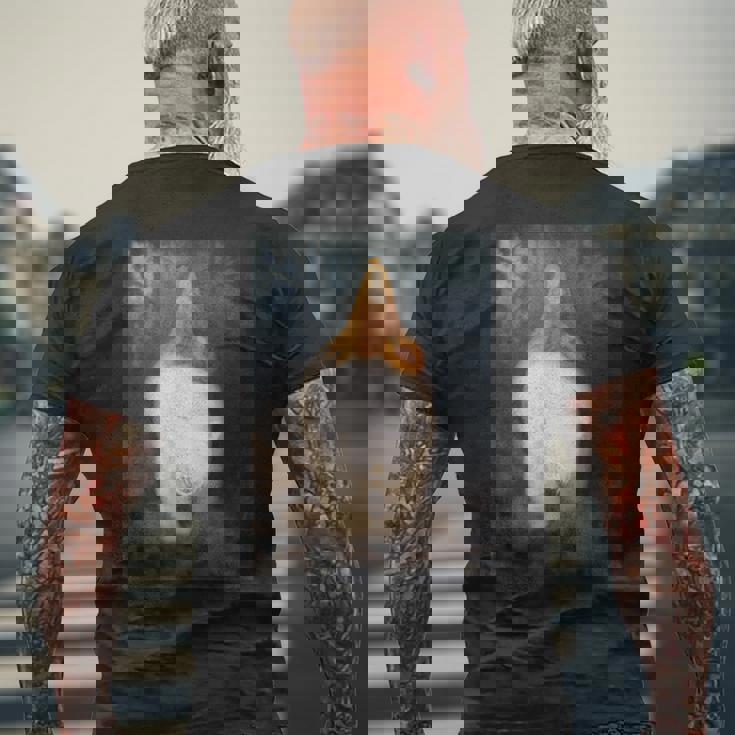 ホワイトベア王 ヴァレモン テオドール・キッテルセン ロマン主義アート メンズTシャツ バックプリント 高齢者への贈り物