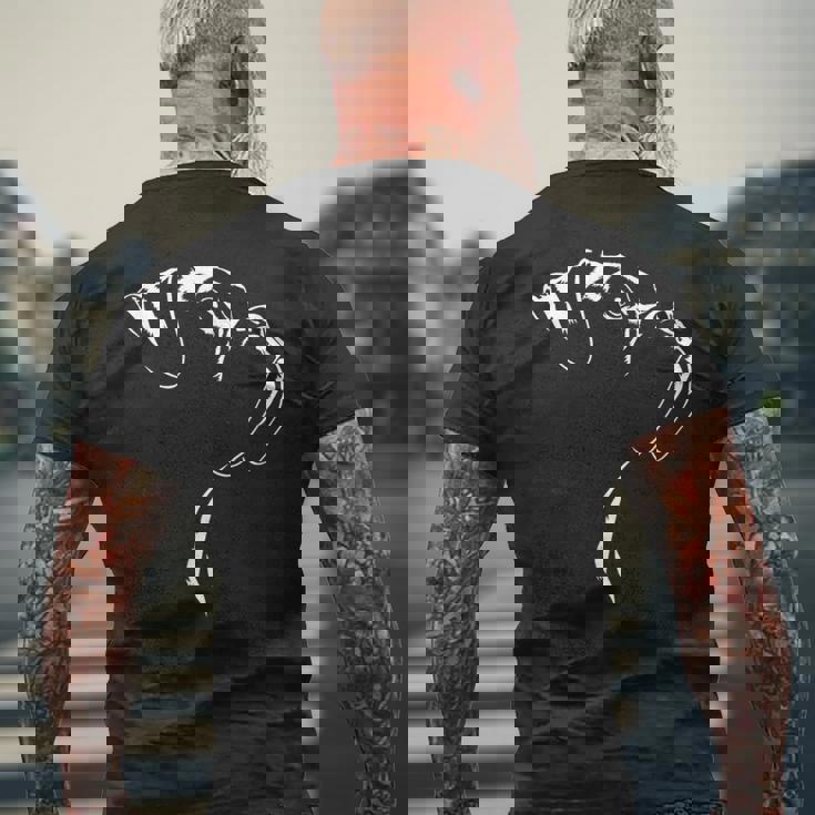 ボクサー ポートレート シルエット 犬 ドイツ ボクサー 犬 メンズTシャツ バックプリント 高齢者への贈り物