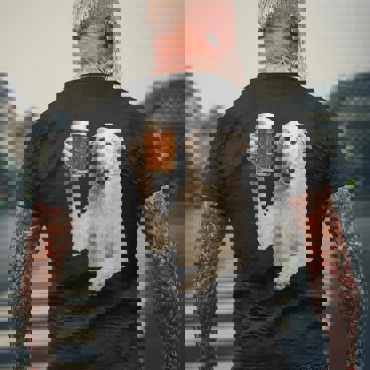 ボルゾイビール メンズTシャツ バックプリント 高齢者への贈り物