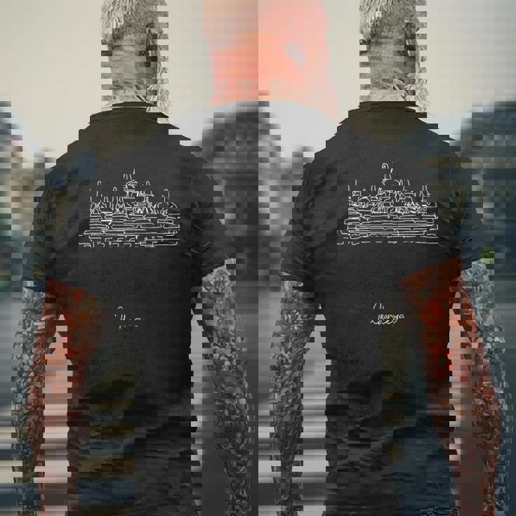 ボロブドゥール寺院 バラブドゥール仏教 インドネシア メンズTシャツ バックプリント 高齢者への贈り物