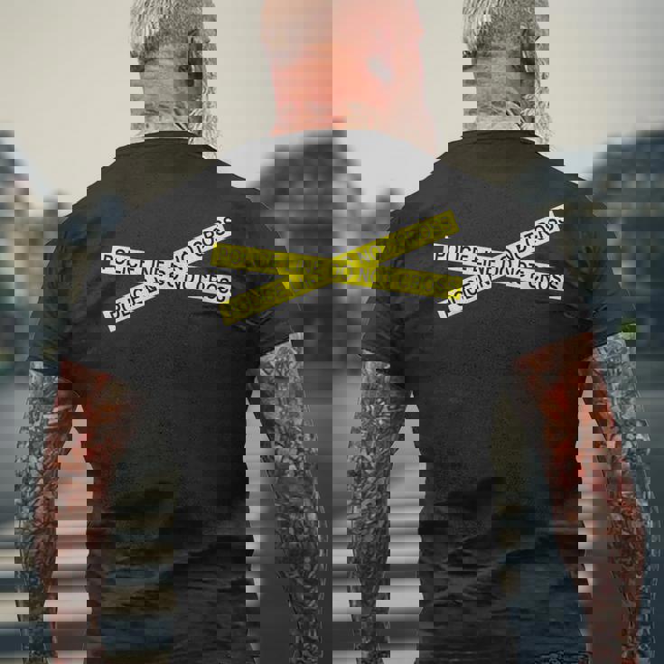 ポリスライン メンズTシャツ バックプリント 高齢者への贈り物