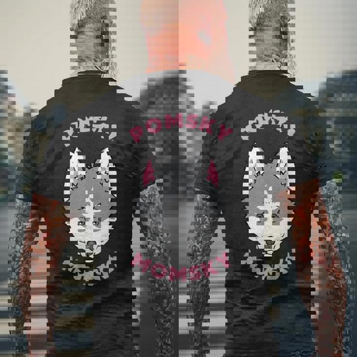 ポンスキーママスキーペット ポンスキーママ メンズTシャツ バックプリント 高齢者への贈り物