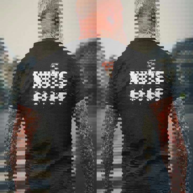 ポーカーデザイン リスの実カードゲーム ポーカーギフト 長袖tシャツ メンズTシャツ バックプリント 高齢者への贈り物