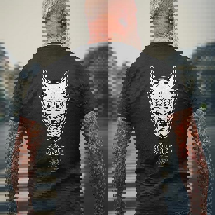 ポールプリンセス 鬼 メンズTシャツ バックプリント 高齢者への贈り物